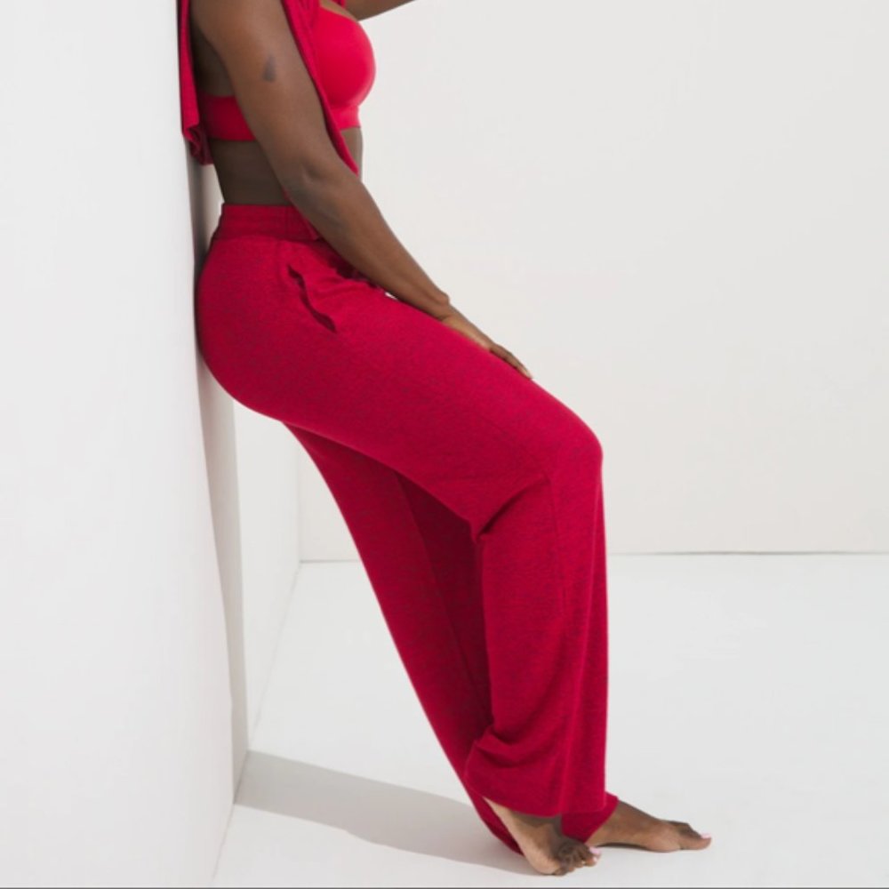NWT Soma Brushed Cozy Pajama Lounge Set Red - Picture 7 of 9